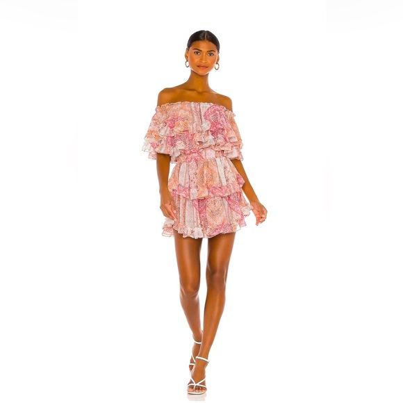 MISA Isella Off Shoulder Mini Dress - Picture 2 of 14